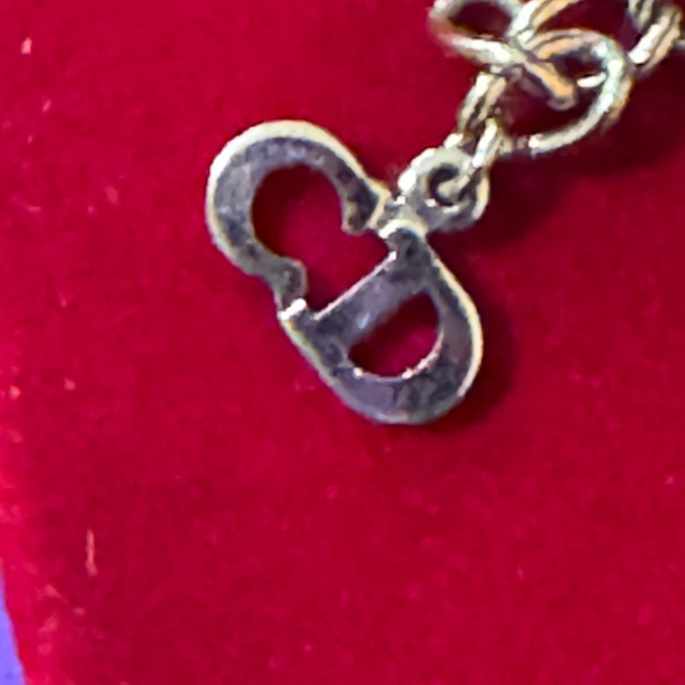 Dior Silver Tone Bracelet Dior Logo Beautiful - Picture 9 of 13